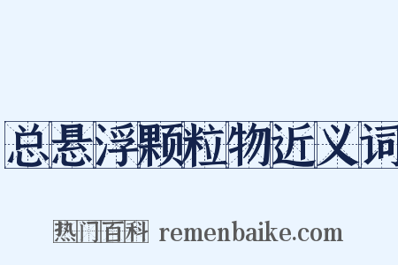 总悬浮颗粒物近义词是什么意思的图片